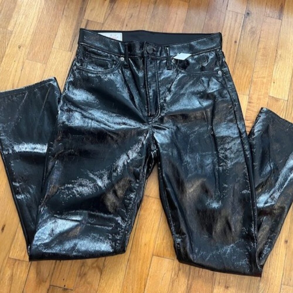 NWT! Gap black shiny pants (Vintage Slim High Rise) - 28/6 R